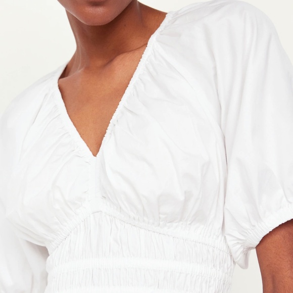 Old navy smocked v neck peplum top white - Picture 4 of 9